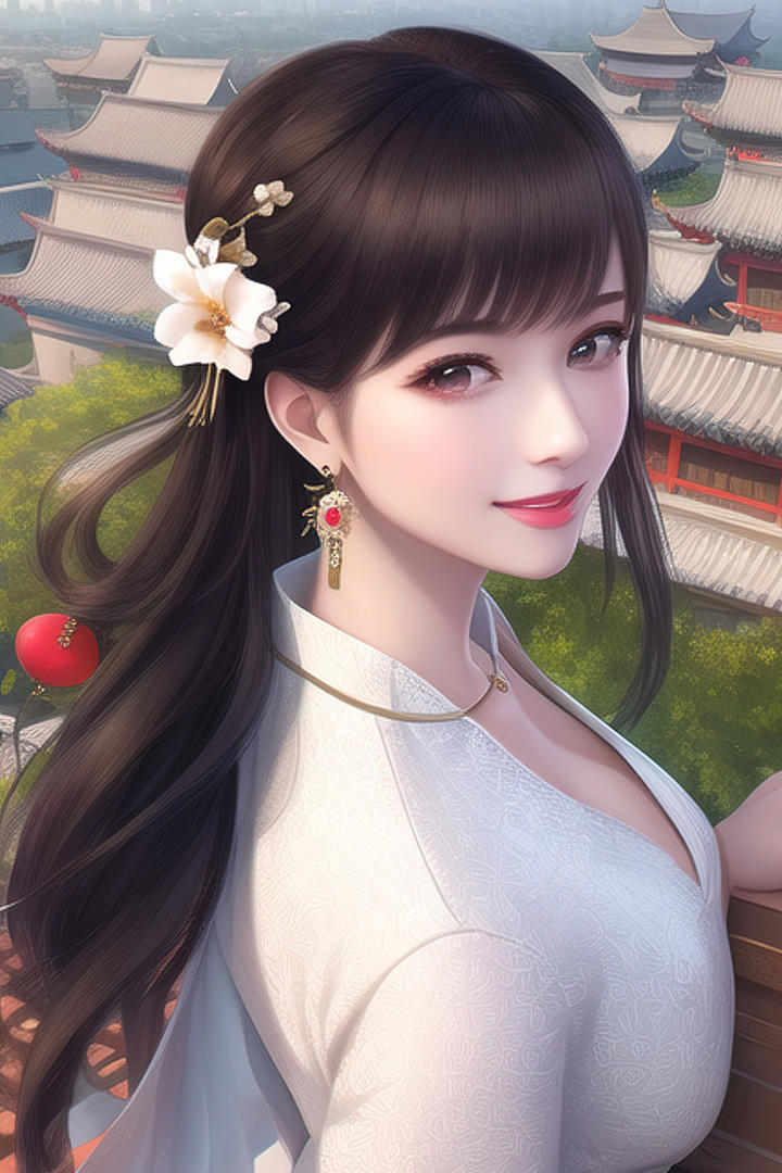 AI生成的可爱美女图片