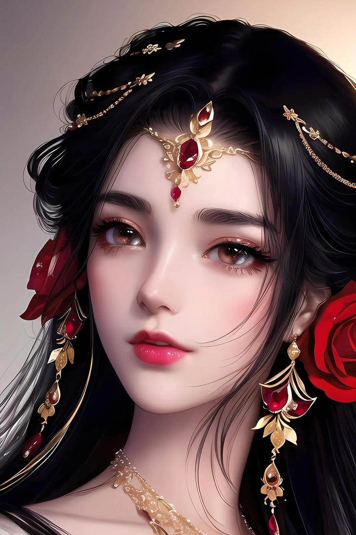 精致动漫美女AI壁纸图片