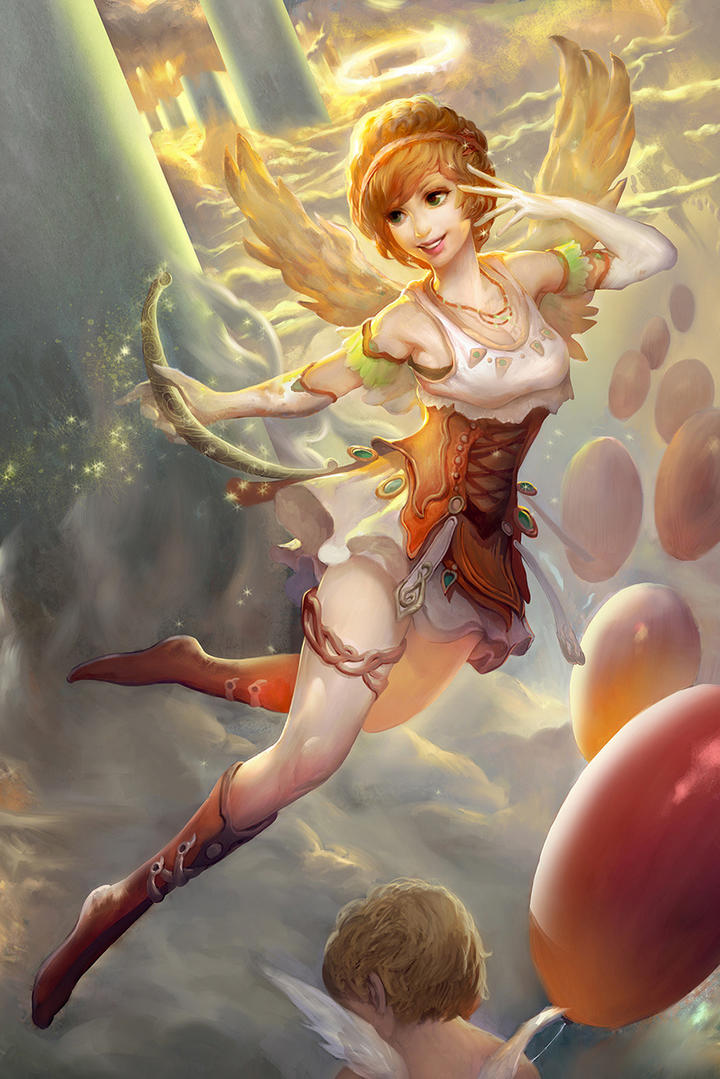 欧美科幻画美女天使图片