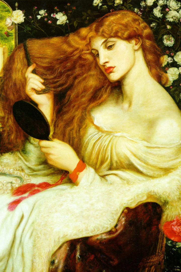 梳头发的美女国外油画作品鉴赏