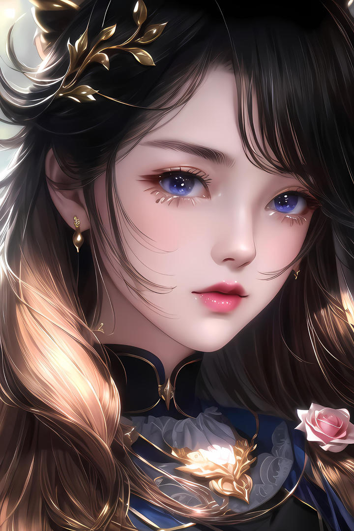 大眼睛AI美女图片