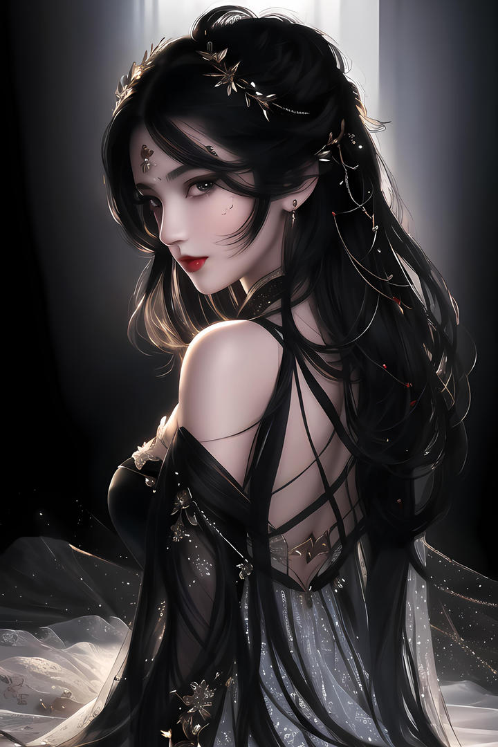 高冷AI动漫美女图片