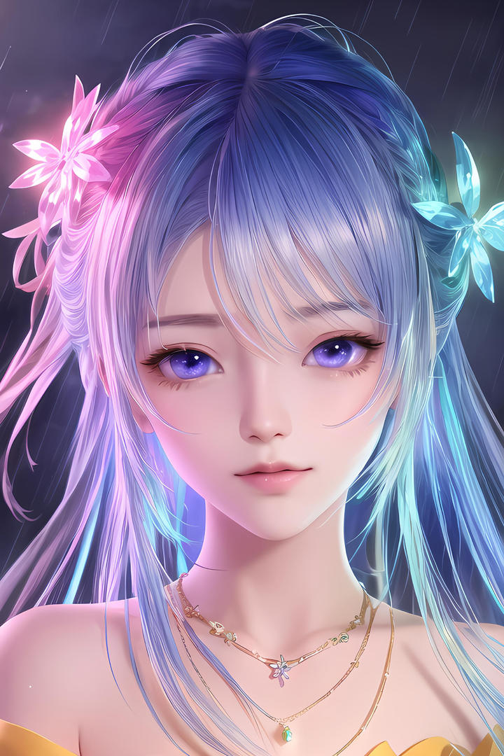 AI动漫美女原画图片