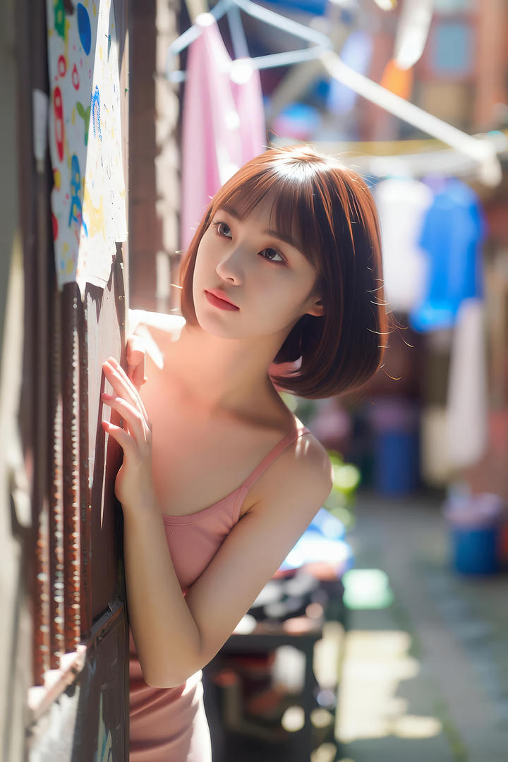 高颜值短发美少女手机壁纸欣赏