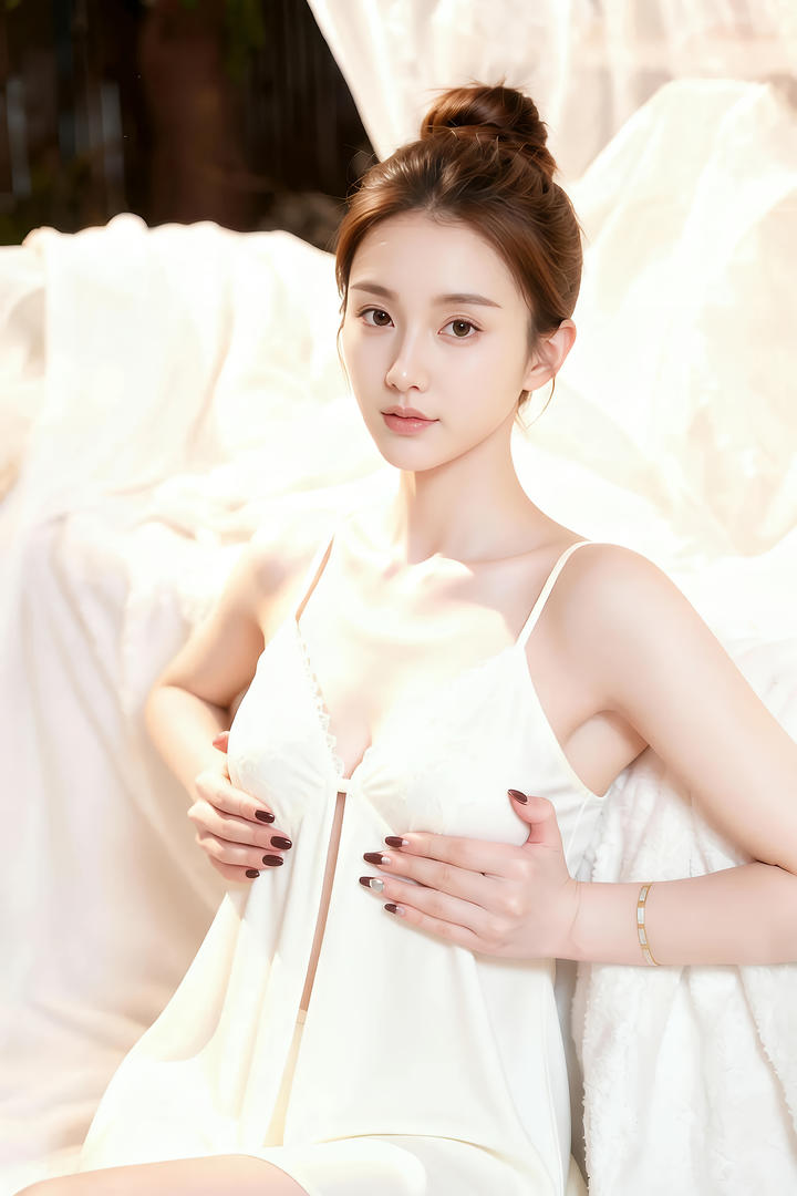 穿着睡衣的气质美女图片