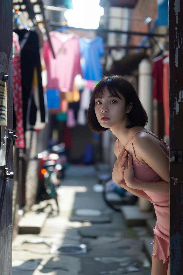 巷子里的邻家少女图片