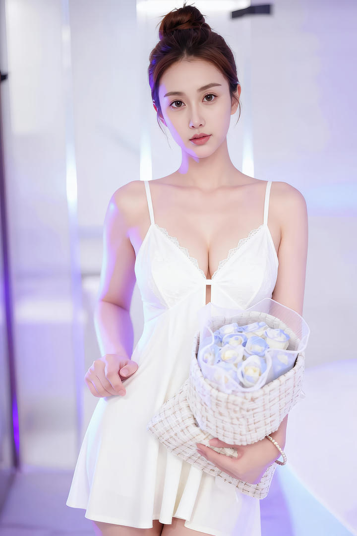 抖音美女主播深沟诱惑图片