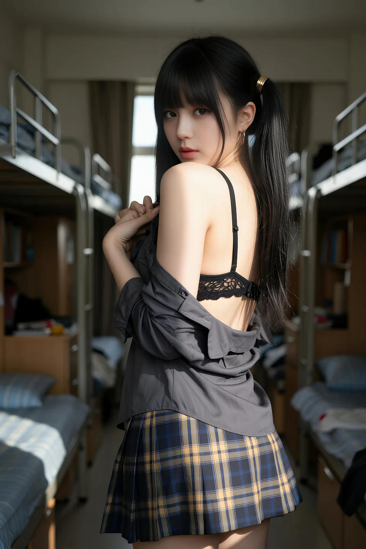 双马尾罗莉宿舍性感写真