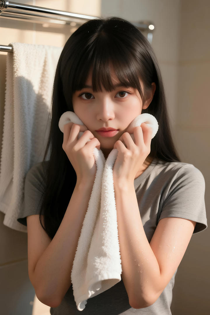 善良的女孩浴室写真
