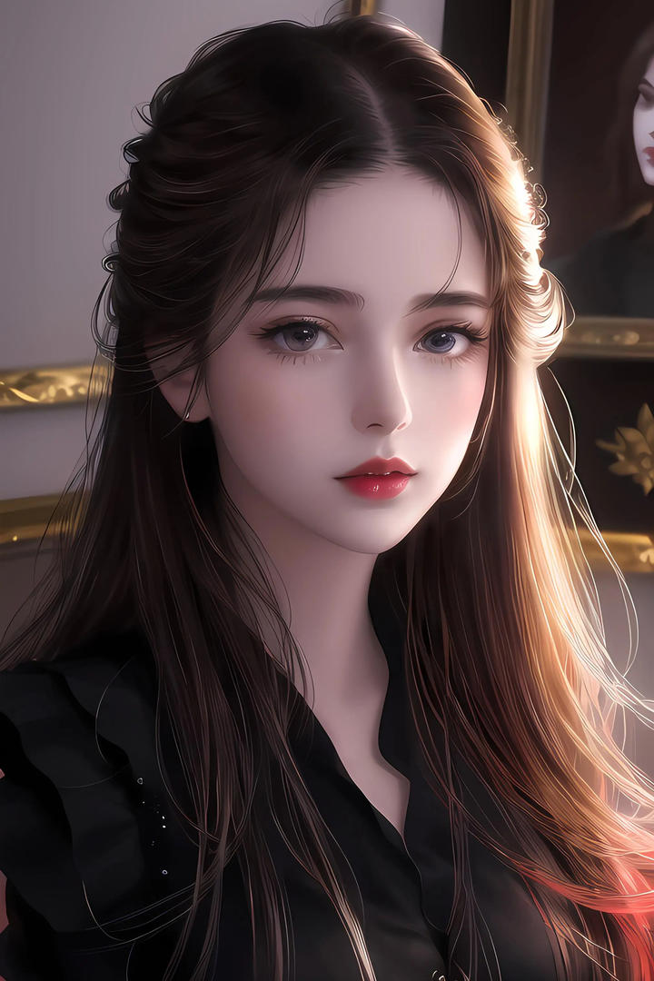 大眼睛AI动漫美女高清手机壁纸图片下载