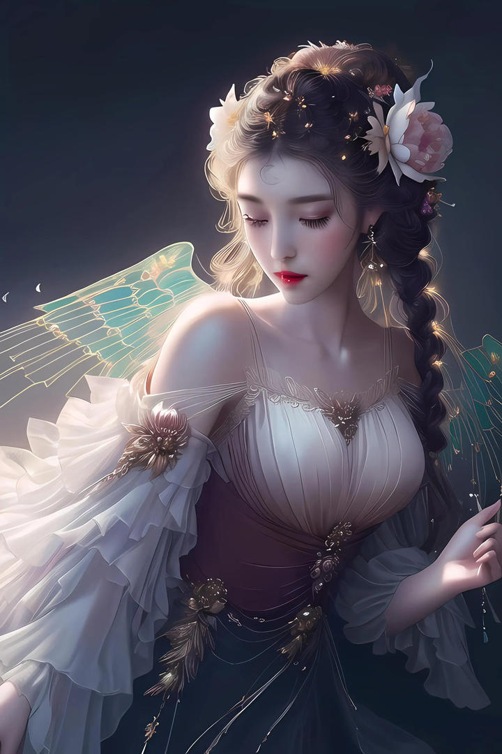 唯美AI美女手机壁纸图片大全