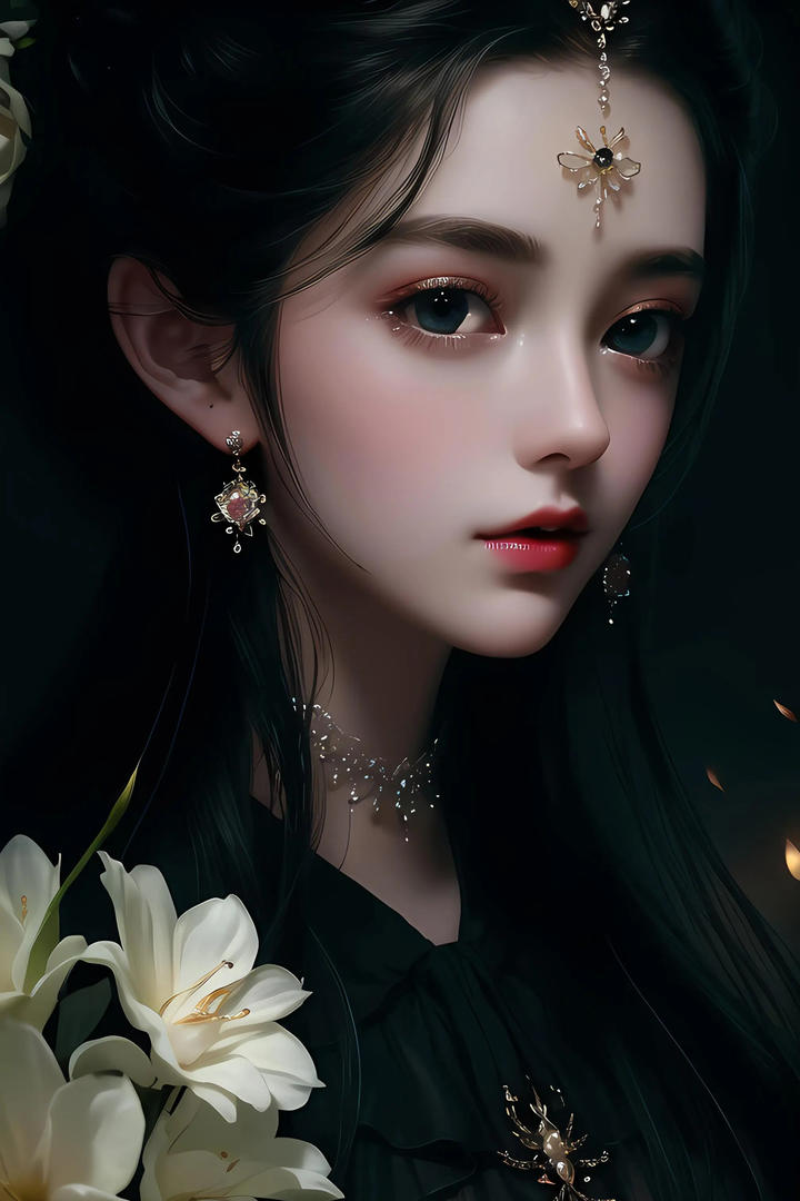 大眼睛AI美女高清图片
