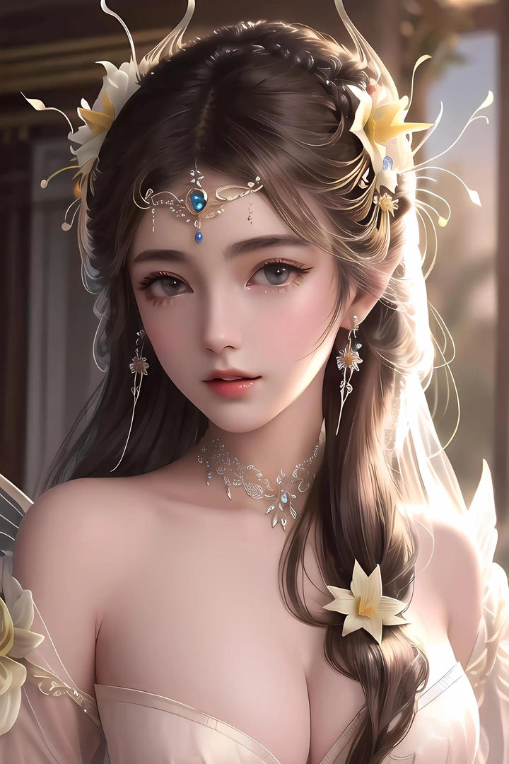 古典AI美女高清手机壁纸图片