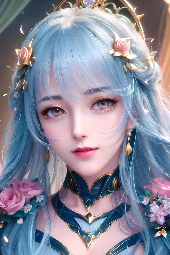大眼睛动漫AI美女图片
