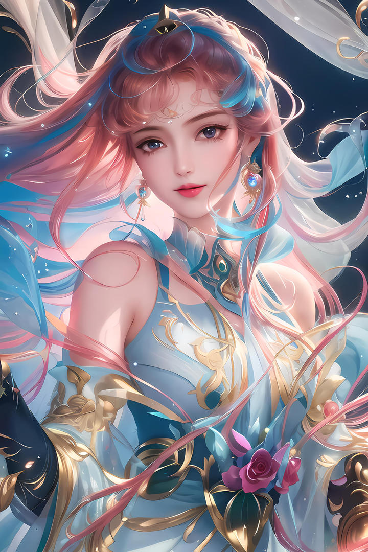 手绘动漫美少女高清图片