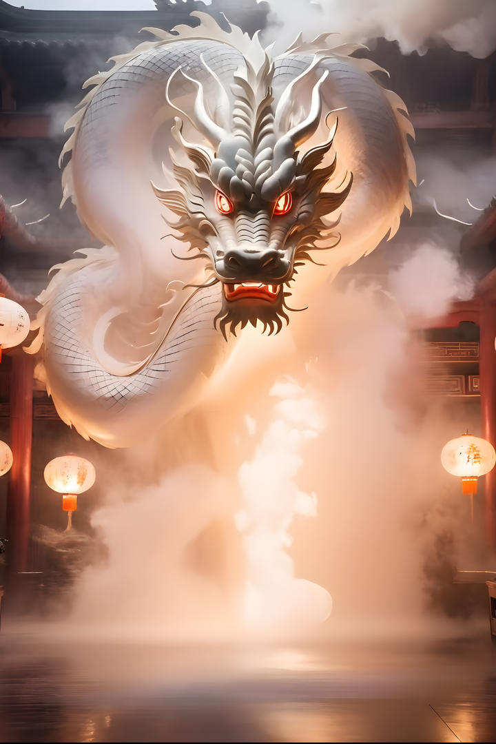 腾飞的东方巨龙动漫素材图片