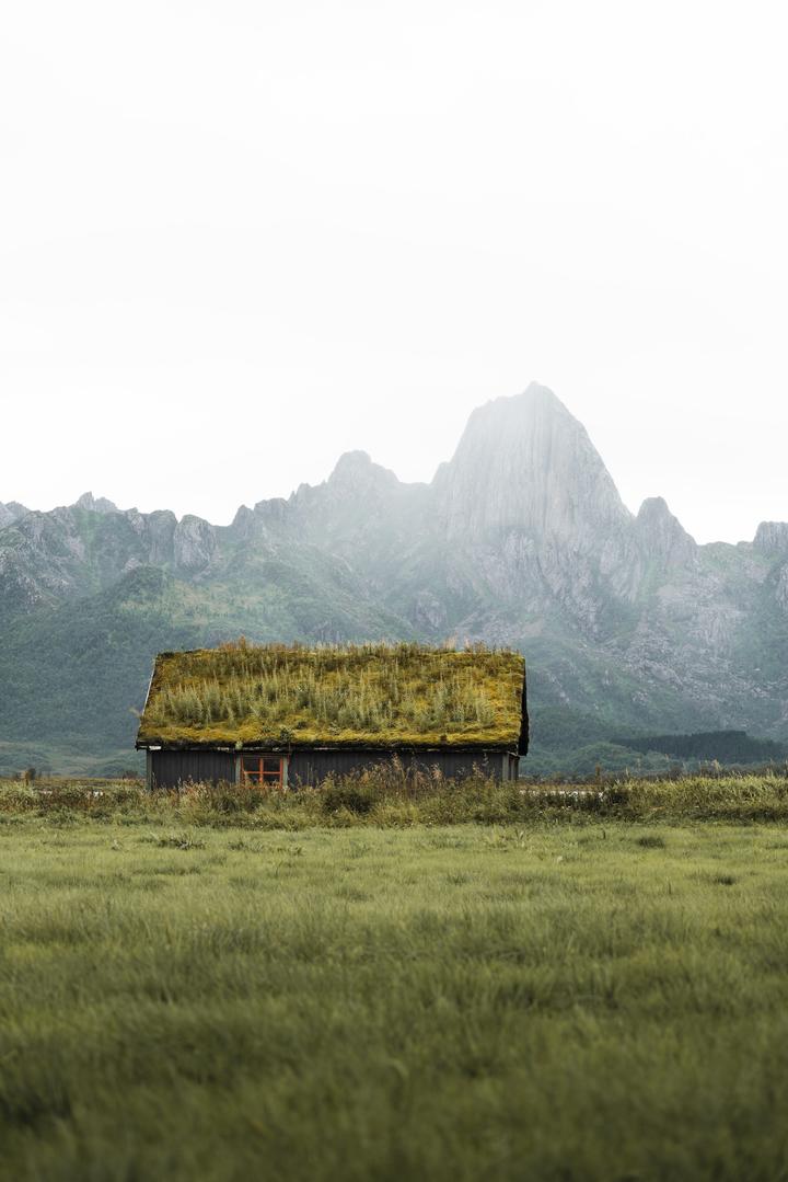 草原上的小木屋唯美风景壁纸图片大全