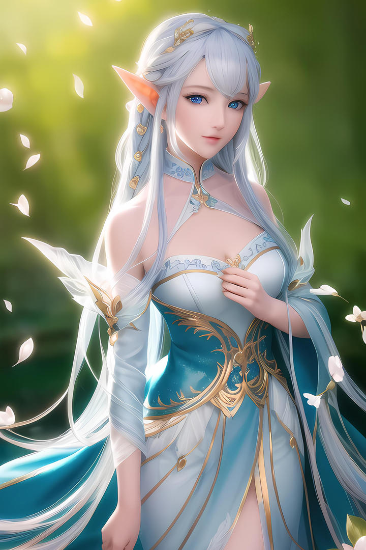 AI美女精灵高清手机壁纸图片