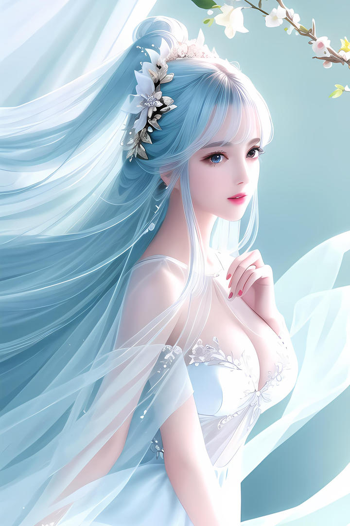 清纯AI动漫美女壁纸图片