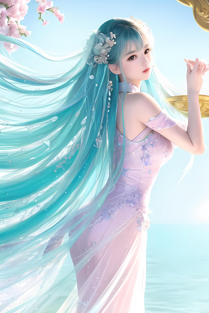 国外AI动漫美女图片