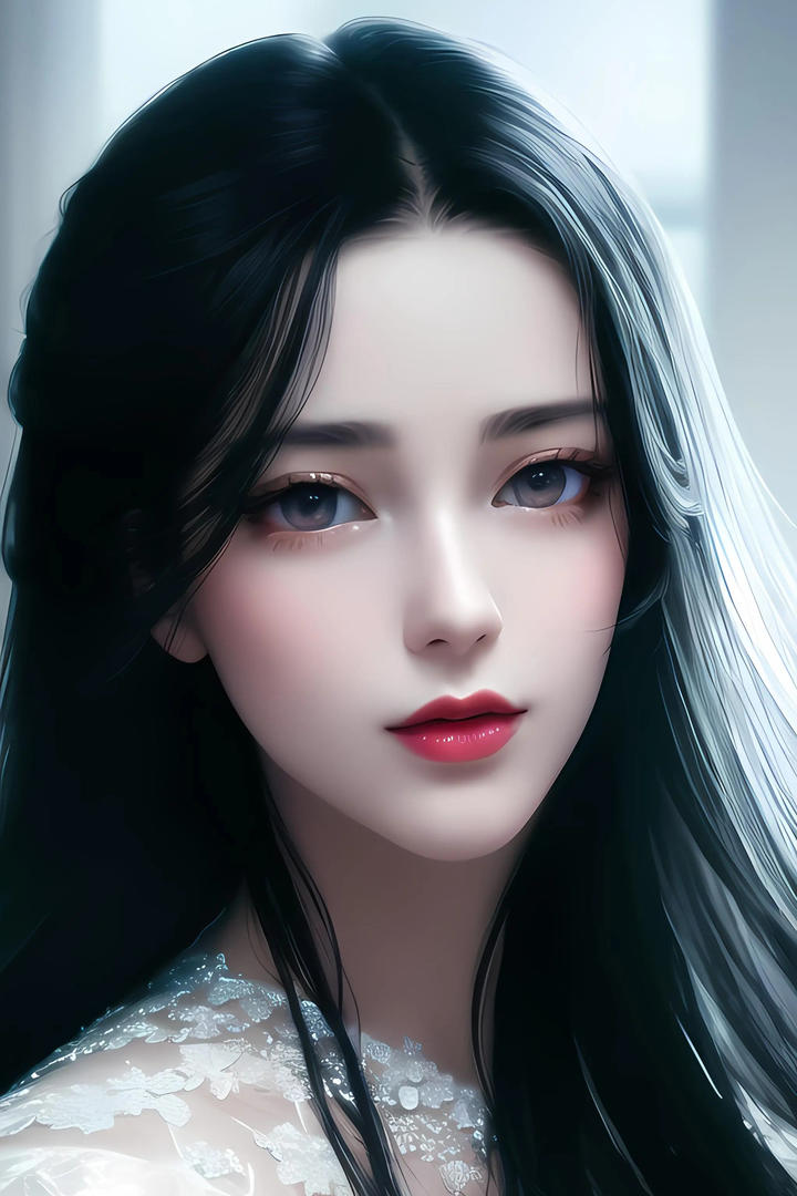 大眼睛AI美女高清图片