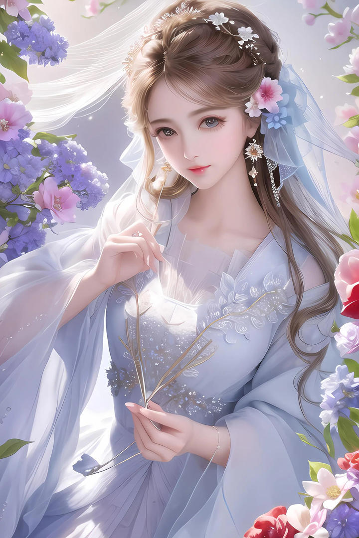 AI漂亮古风美女高清图片
