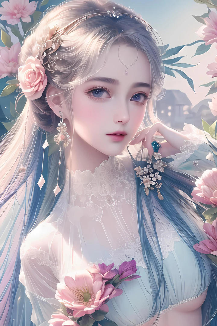 二次元漂亮AI美女高清大图