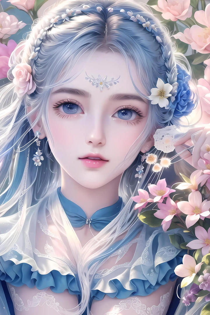 二次元漂亮AI美女高清大图