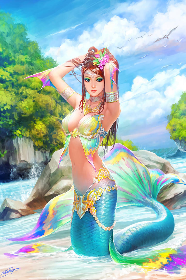 美人鱼动漫手机壁纸图片