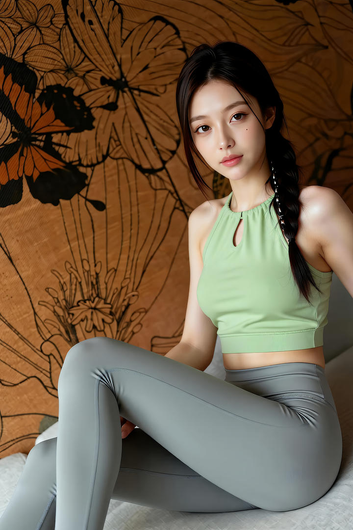 销魂瑜伽裤美女图库